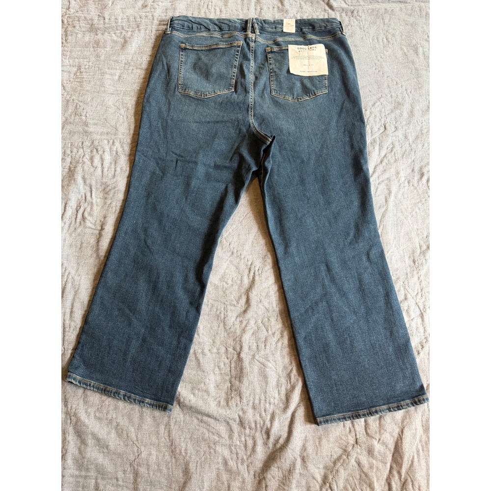 Good American Good Legs Straight High Rise Jeans Blue Size 22 GL5873T NWT Blue - Picture 2 of 10